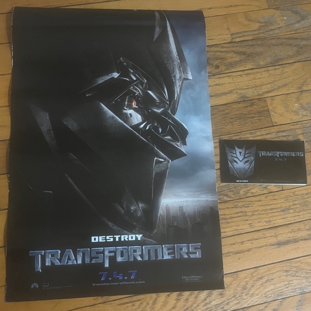Transformers poster + sticker